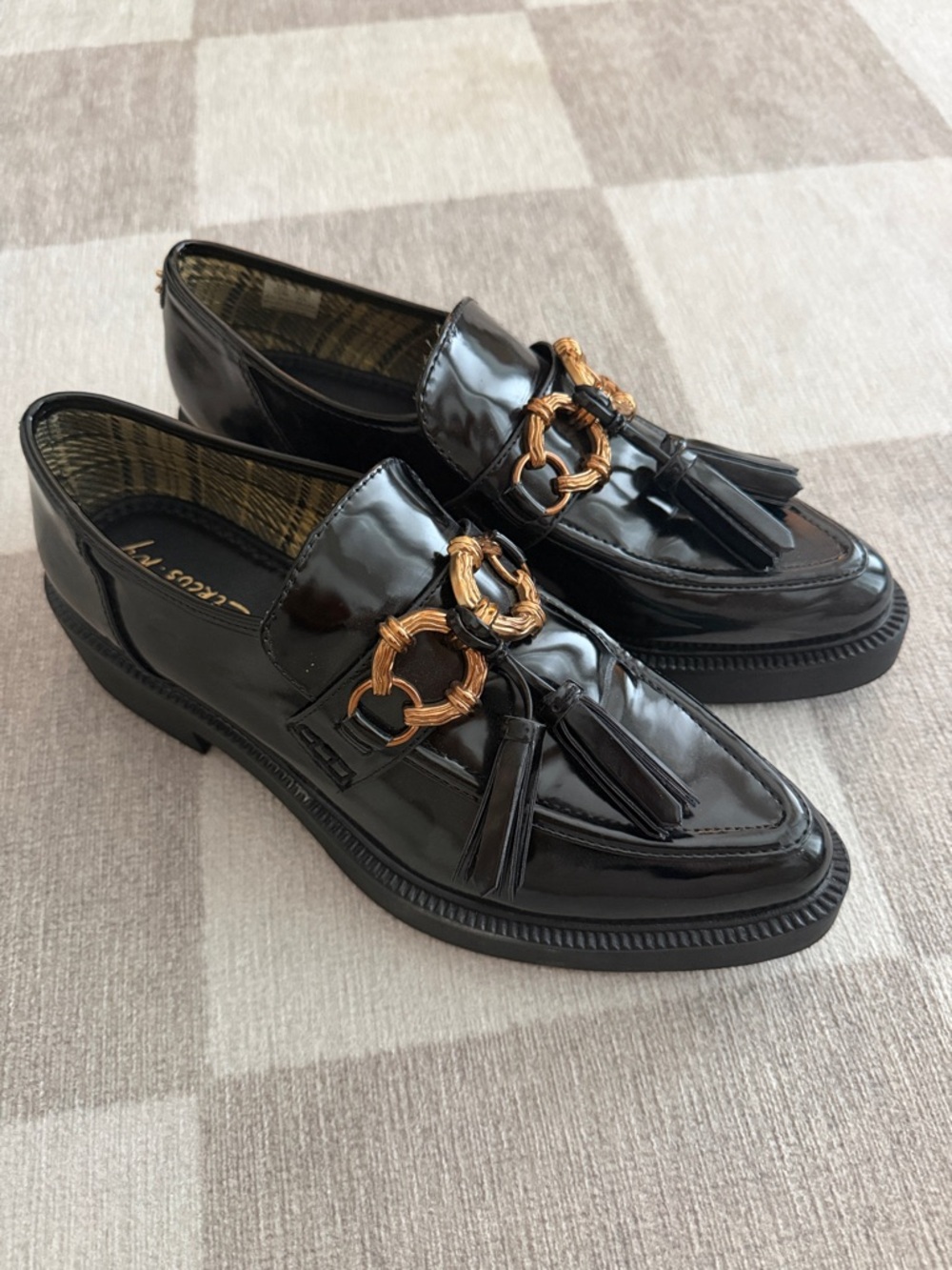 Circus NY by Sam Edelman Black Patent Nichola Platform Tassel Loafer